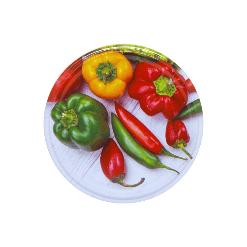 Metaliniai dangteliai „Paprikos” (20vnt)