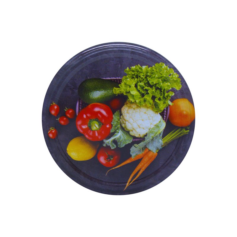 Metaliniai dangteliai „Daržovės” tamsus (20vnt)