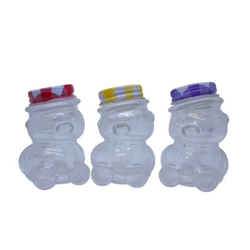 Stiklainis „Meškiukas” su dangteliu 30ml (24vnt)