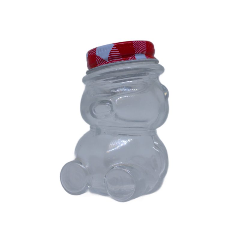 Stiklainis „Meškiukas” su dangteliu 150ml (12vnt)