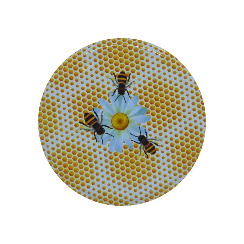 Metaliniai dangteliai „Ramunė su bitėmis”