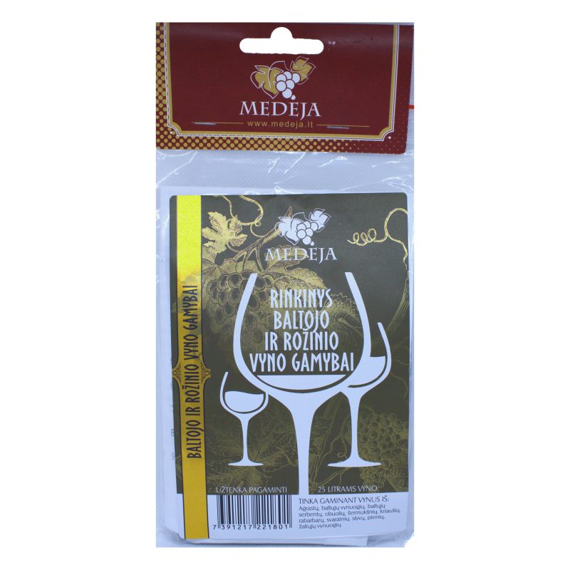 Rinkinys baltojo ir rožinio vyno gamybai
