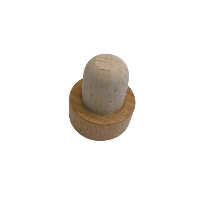 Natūralus kamštis su medine viršūne 27×19.5 (20vnt)