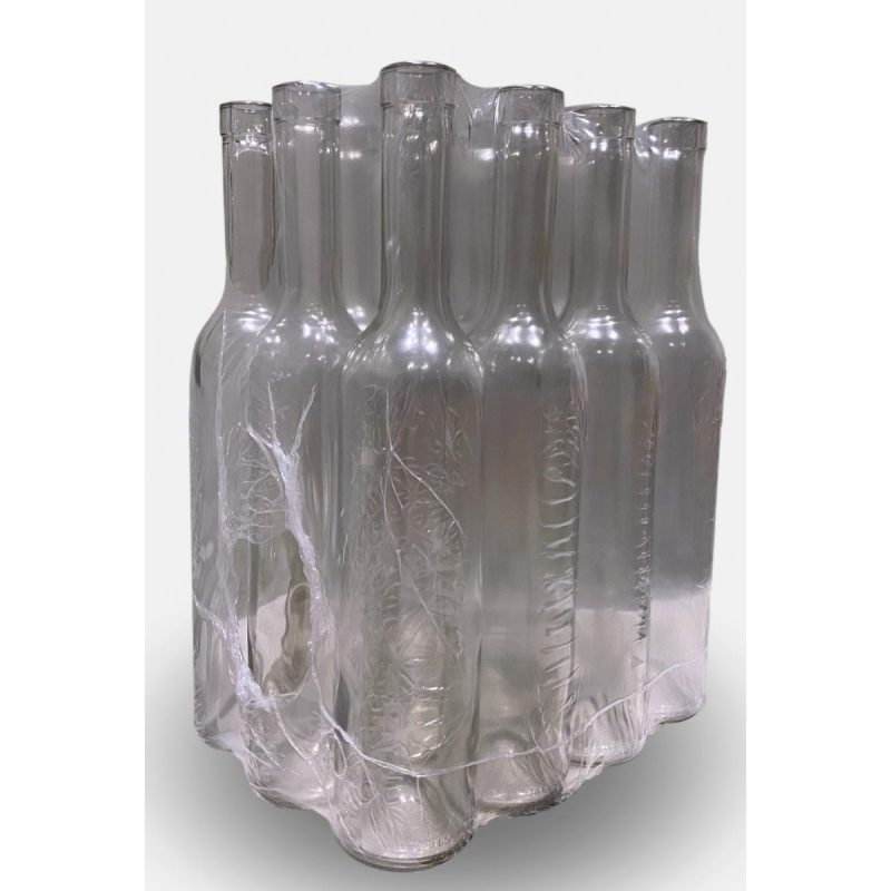 Stiklinis butelis Prima 500ml, skaidrus (12vnt)