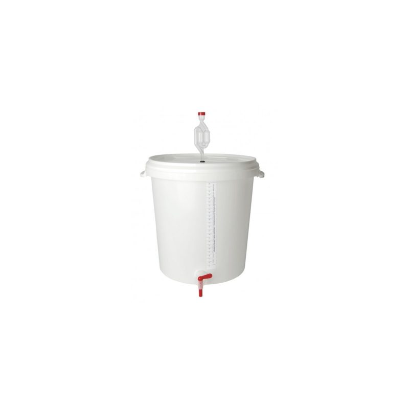 Plastikinis fermentacijos kibiras BREWFERM, 30 ltr. su dangčiu ir kraneliu
