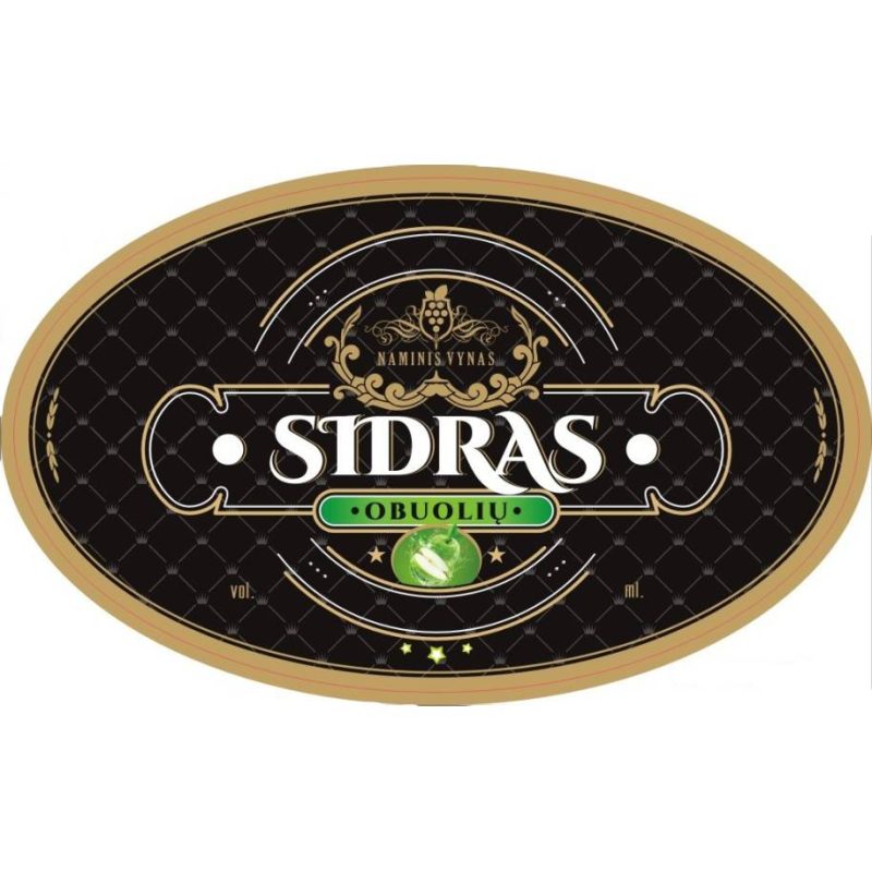 Etiketė juoda Obuolių sidras