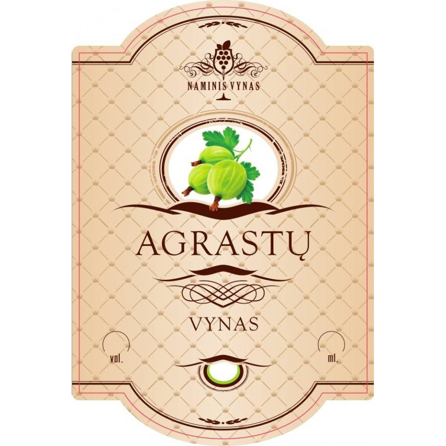Etiketė kreminė Agrastų vynas