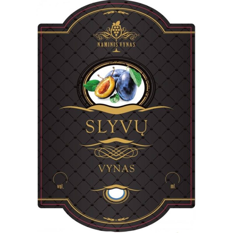 Etiketė juoda Slyvų vynas