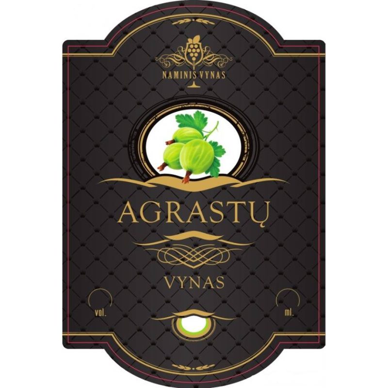 Etiketė juoda Agrastų vynas