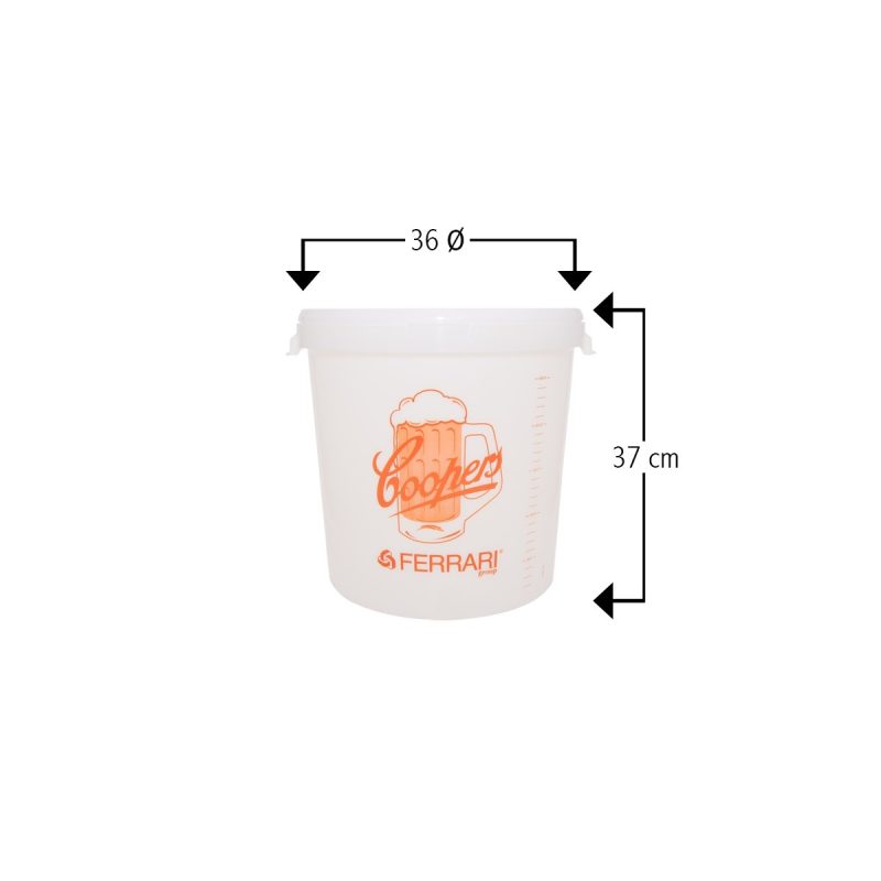 Ferrari plastikinio fermentacijos kibiro rinkinys, 30 ltr