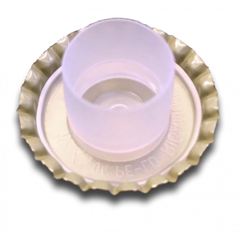 Metalinis karūninis kamštis 29 mm, aukso spalvos, su aukšta kapsule (25vnt)