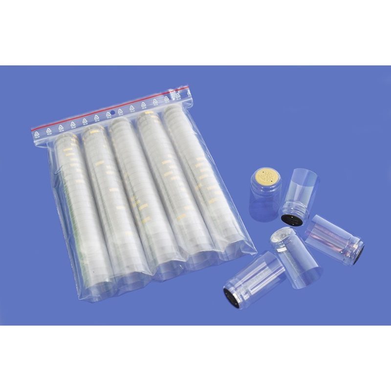 Butelio termo kapsulė 32x50mm, bespalvė su auksiniu viršum (20vnt)