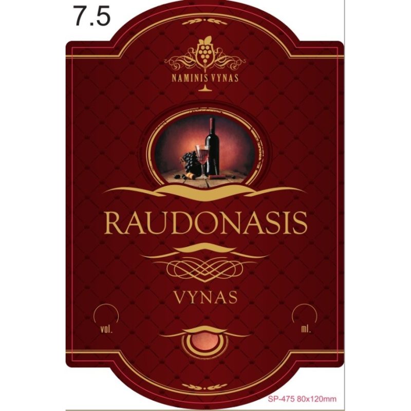 Etiketė BORDO Raudonasis vynas