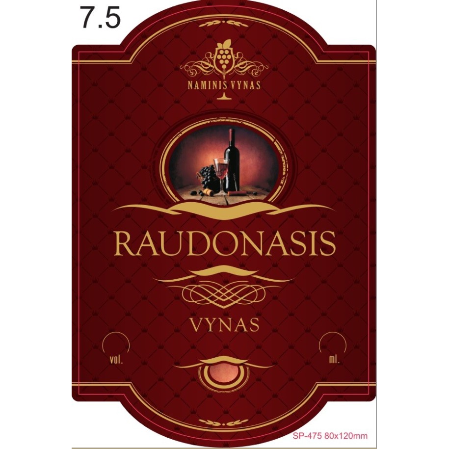 Etiketė BORDO Raudonasis vynas
