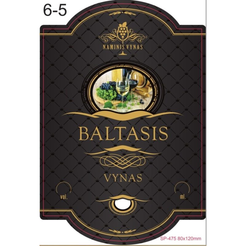 Etiketė JUODA Baltasis vynas