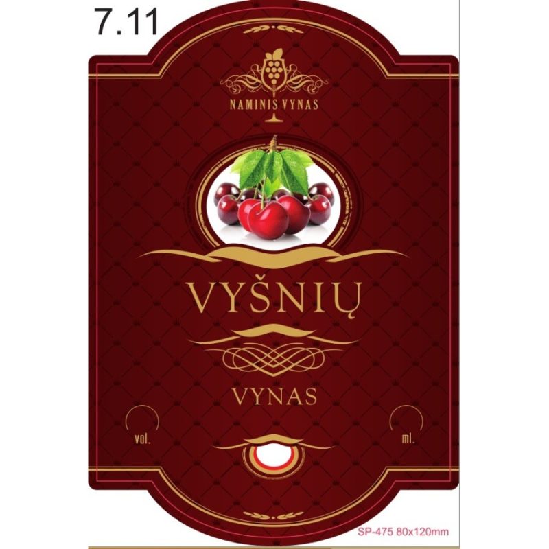 Etiketė BORDO Vyšnių vynas