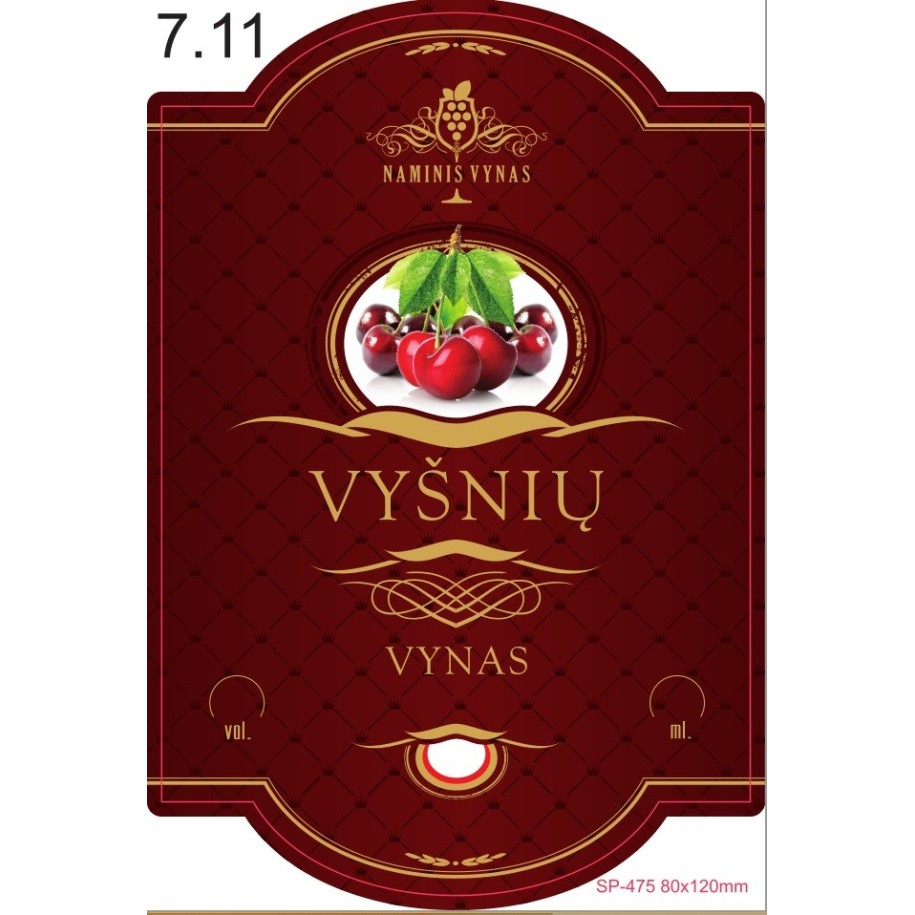 Etiketė BORDO Vyšnių vynas