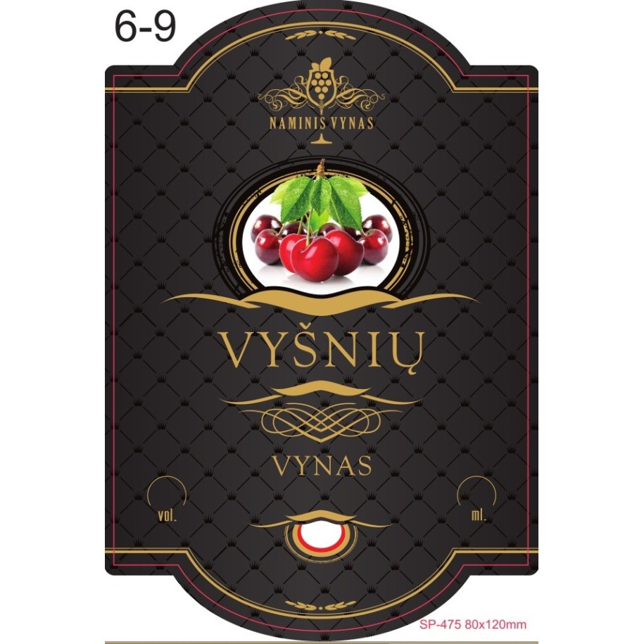 Etiketė JUODA Vyšnių vynas