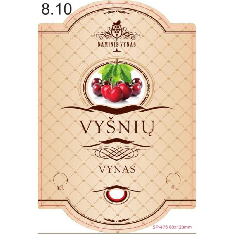 Etiketė KREMINĖ Vyšnių vynas