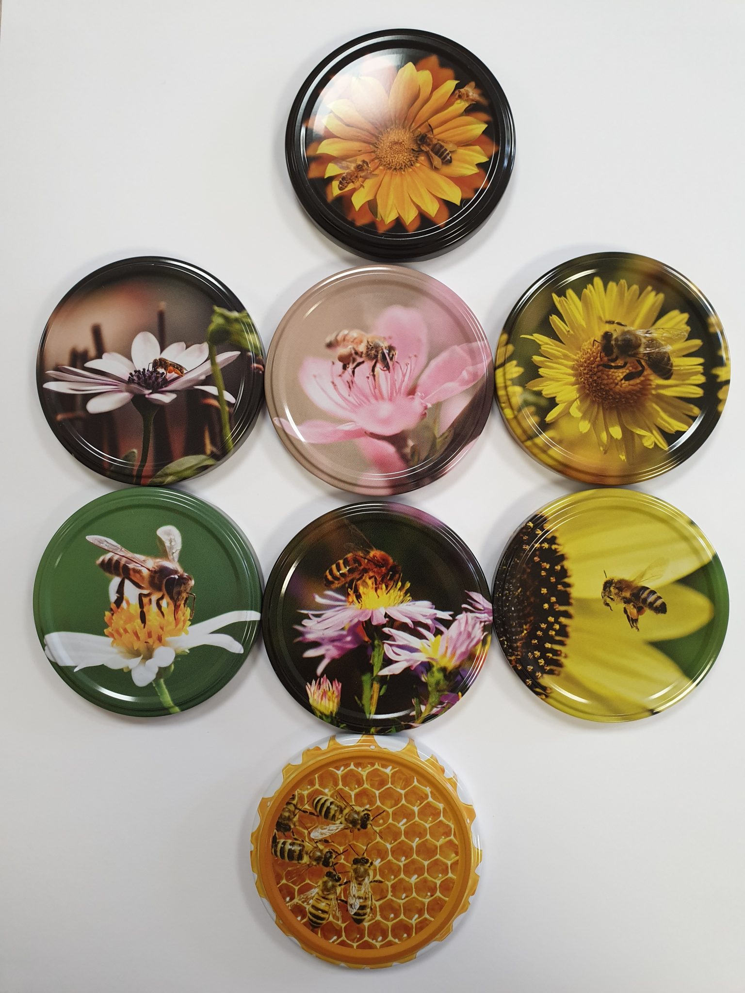 Orderis Rūšys Metalinis dangtelis BEE MIX 82mm 8 rūšys – Bitininkystesreikmenys