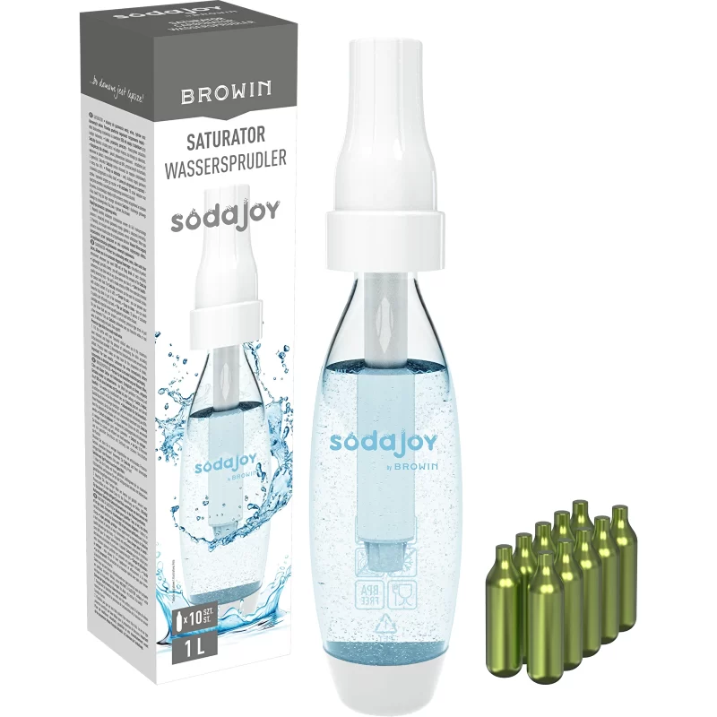 Vandens ir gėrimų gazavimo įrenginys + 10 angliarūgštės kapsulių