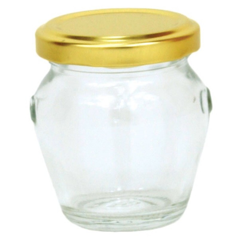 Stiklainis su auselėmis 106ml + 53mm dangtelis