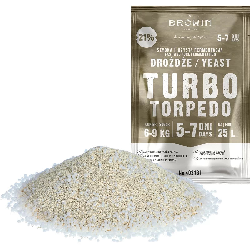 Turbo Torpedo 5-7 dienų distiliavimo mielės, 21%