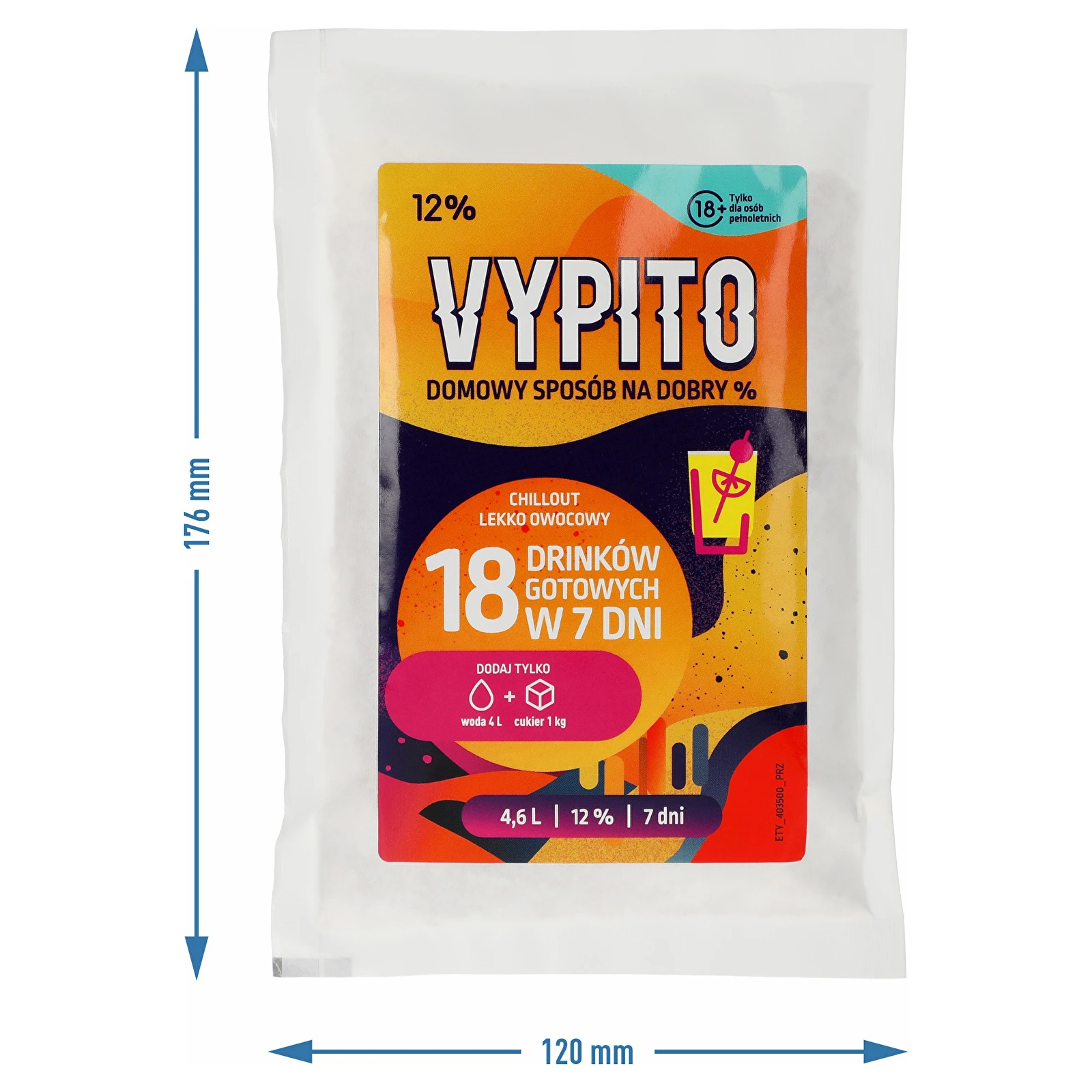 VYPITO 12%, paketėlis 18 gėrimų - Chillout Lightly Fruity, 126 g - Image 3