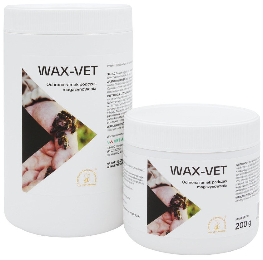WAX-VET rėmų apsauga nuo vaško kandžių sandėliavimo metu