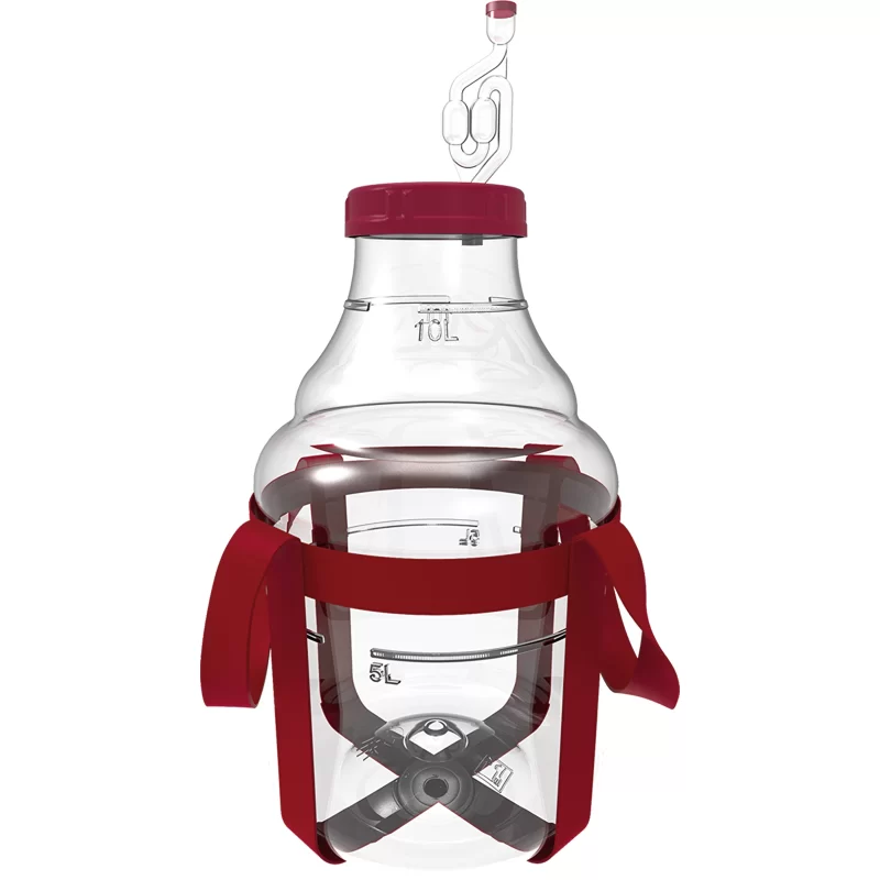 Plastikinis vyno indas su diržais Demijohn Browin 10L