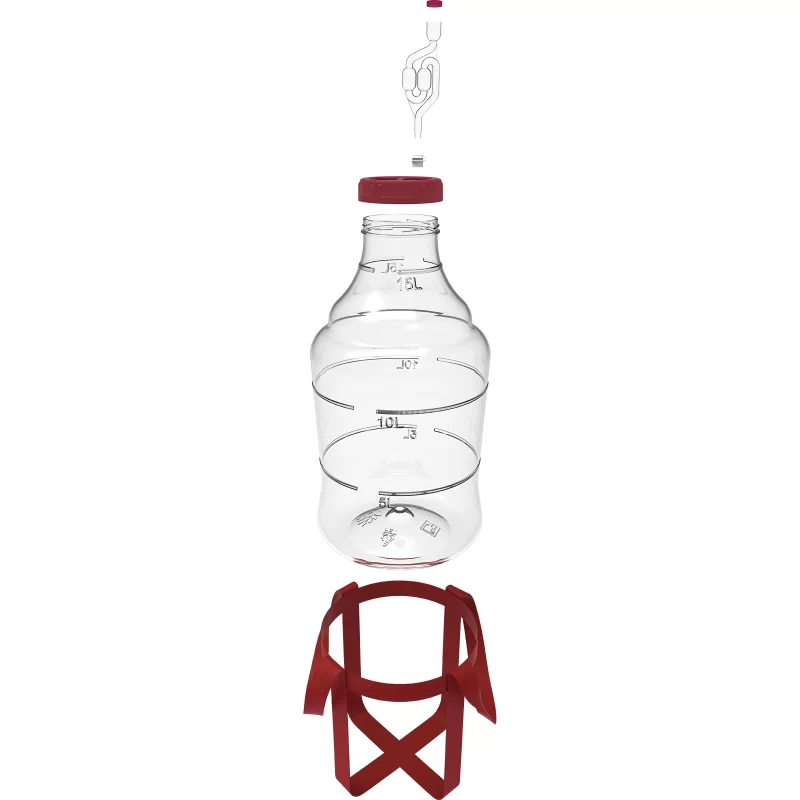Plastikinis vyno indas su diržais Demijohn Browin 15L
