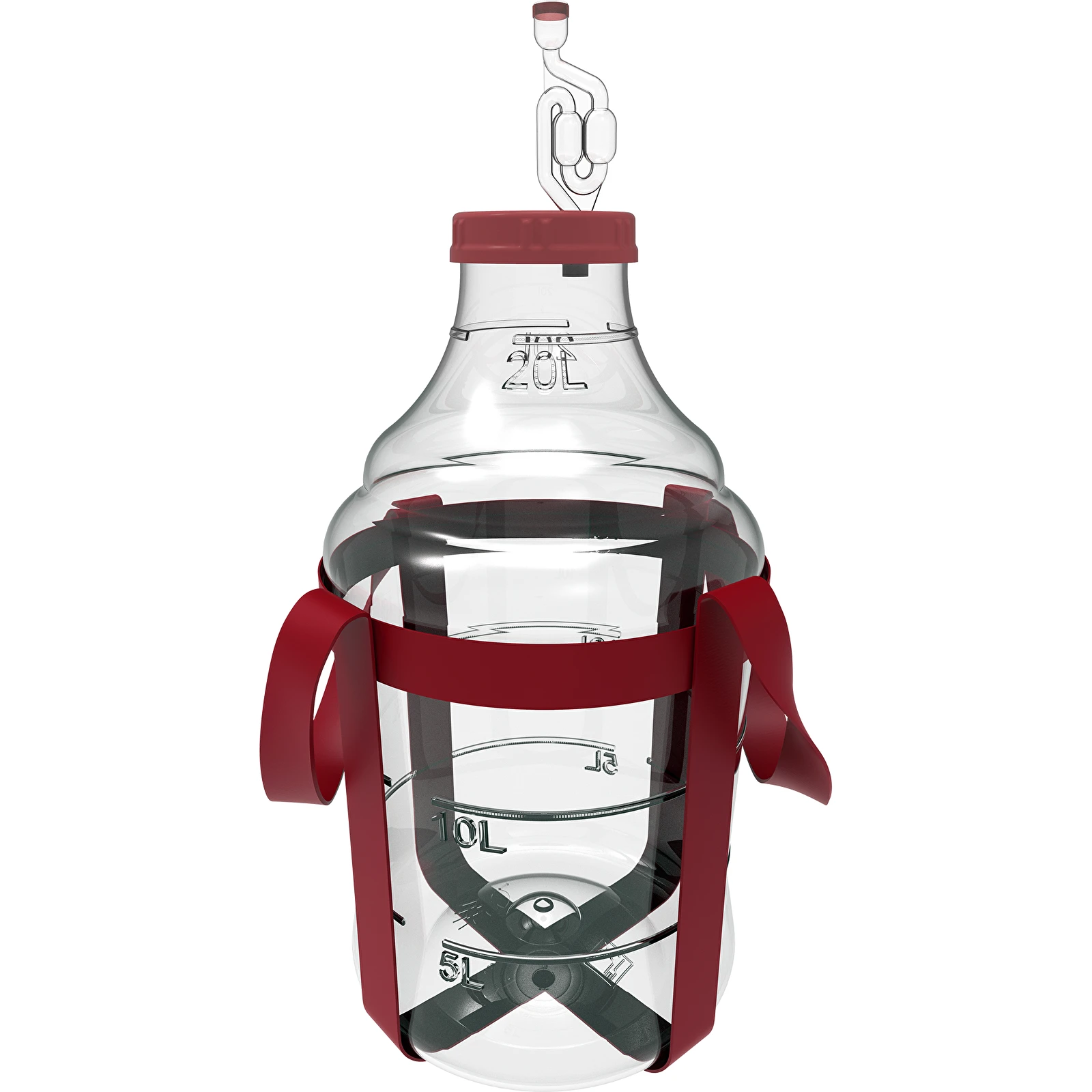 Plastikinis vyno indas su diržais Demijohn Browin 20L