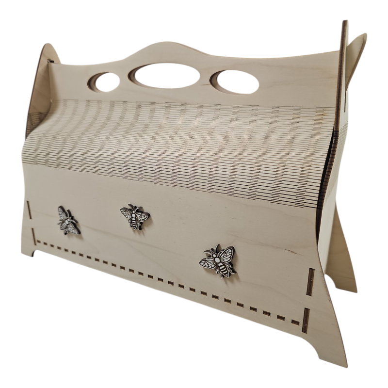 Dėžutė 3 stiklainiams su rankenėlėmis