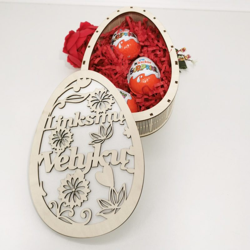 Medinė dėžutė „Linksmų Velykų”