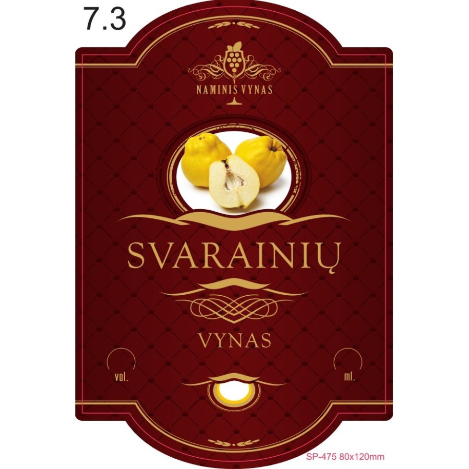 Etiketė BORDO Svarainių vynas
