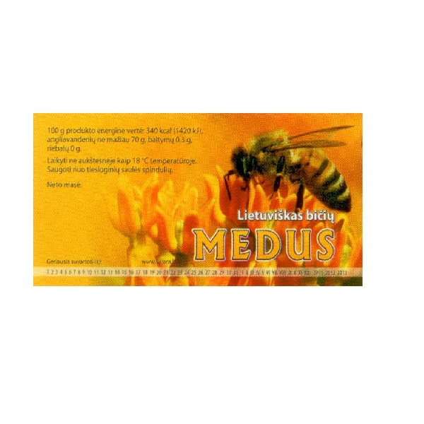 Lipni medaus etiketė „Ant žiedo“ (100 vnt)