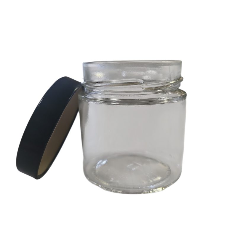 Stiklainis 212ml su juodu dangteliu 70mm (15vnt)