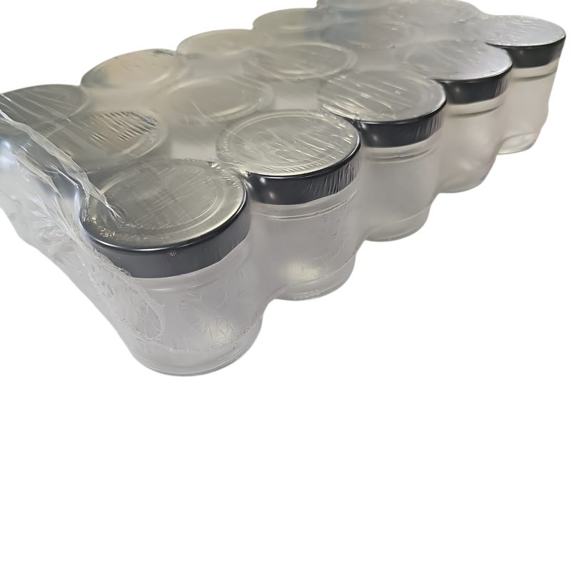 Stiklainis 212ml su juodu dangteliu 70mm (15vnt)