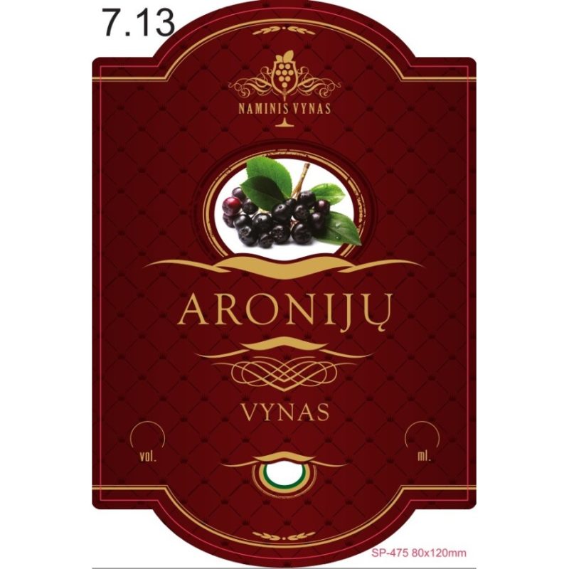 Etiketė BORDO Aronijų vynas